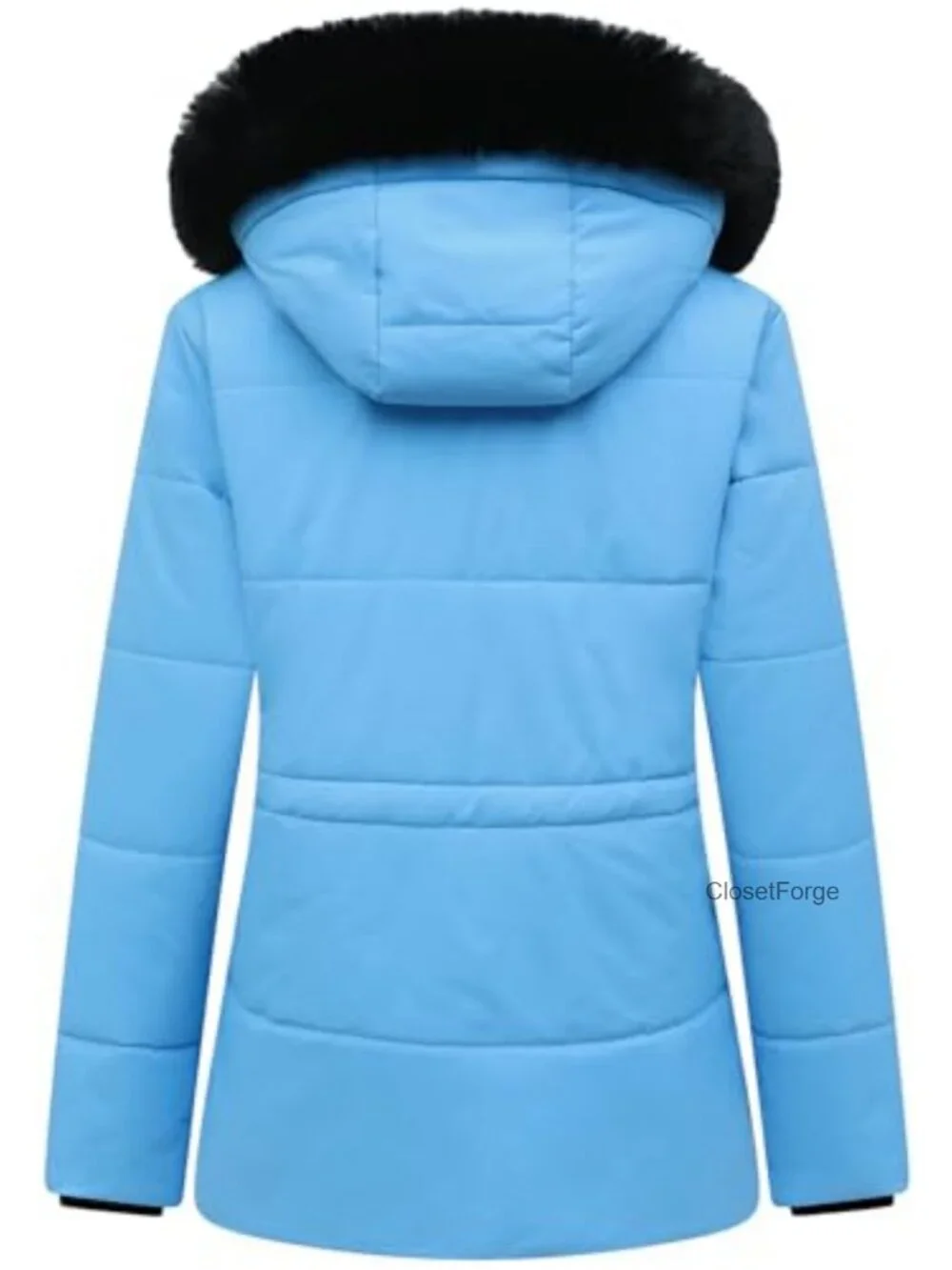 Women's Warm Winter Puffer Coat Thicken Fleece Lined Down Jacket Detachable